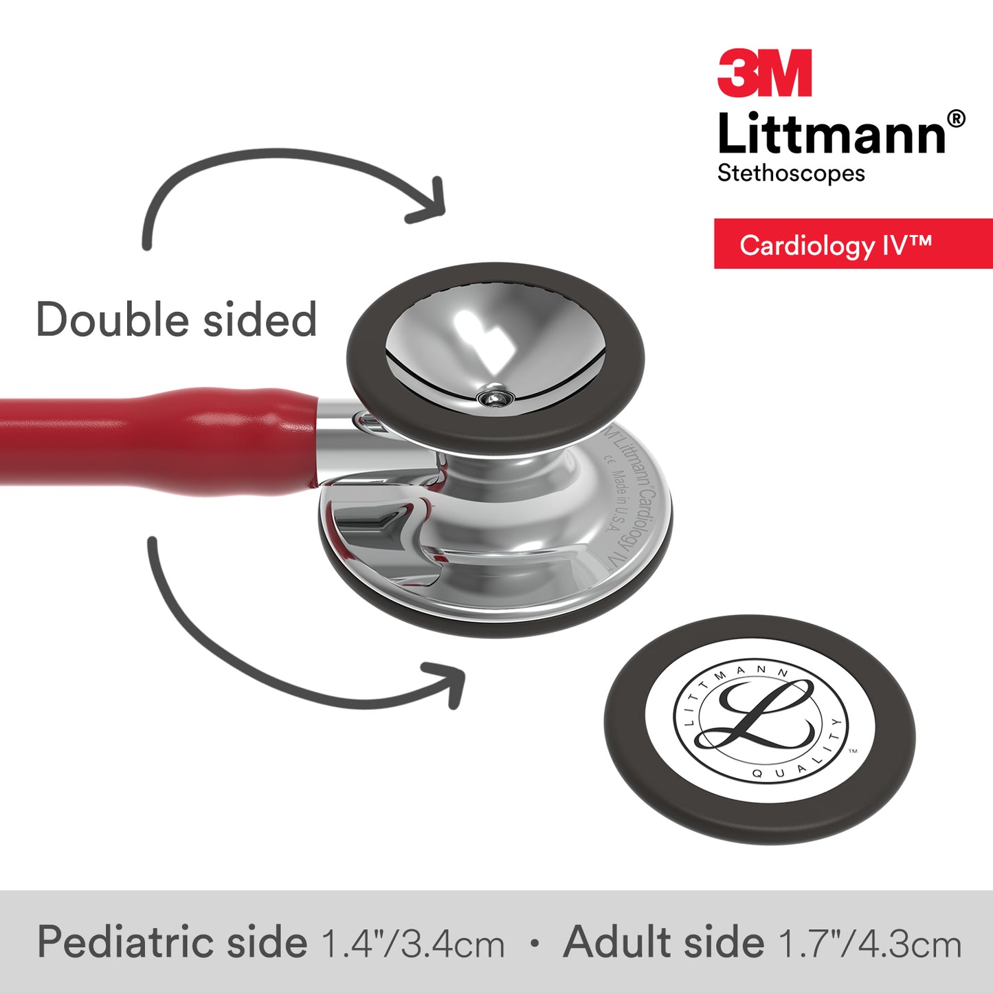 Littmann Cardiology IV Diagnostic Stethoscope: Burgundy - Mirror Finish 6170
