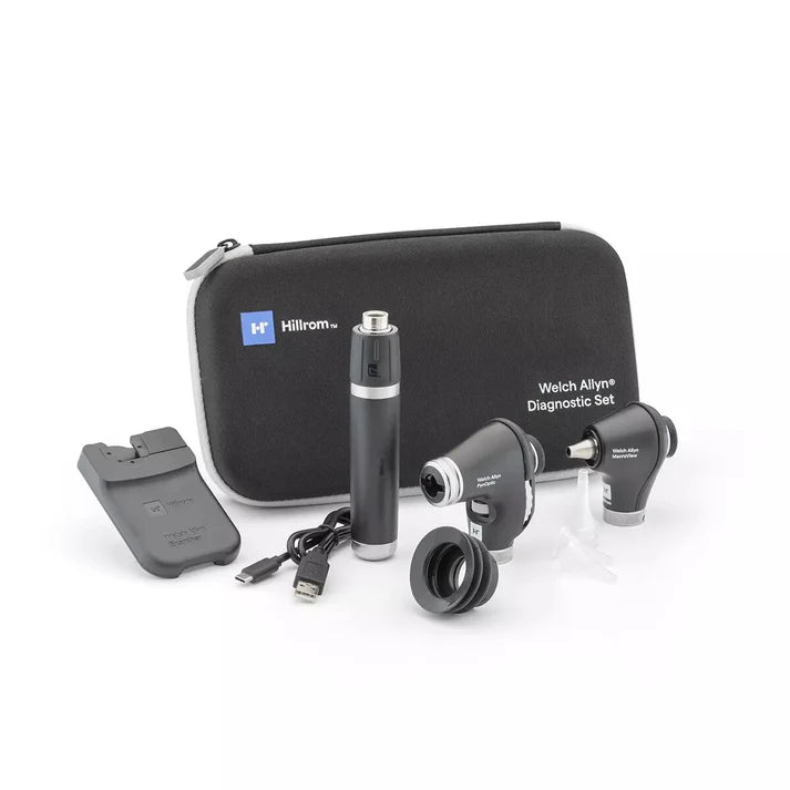 Welch Allyn Portable Diagnostic Set Plus with PanOptic Plus LED Ophthalmoscope, MacroView Plus LED Otoscope