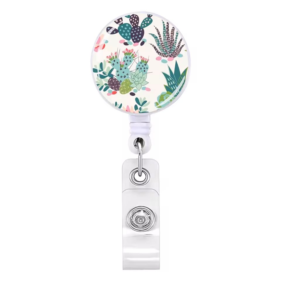 Floral Retractable Badge Reel - Various Styles