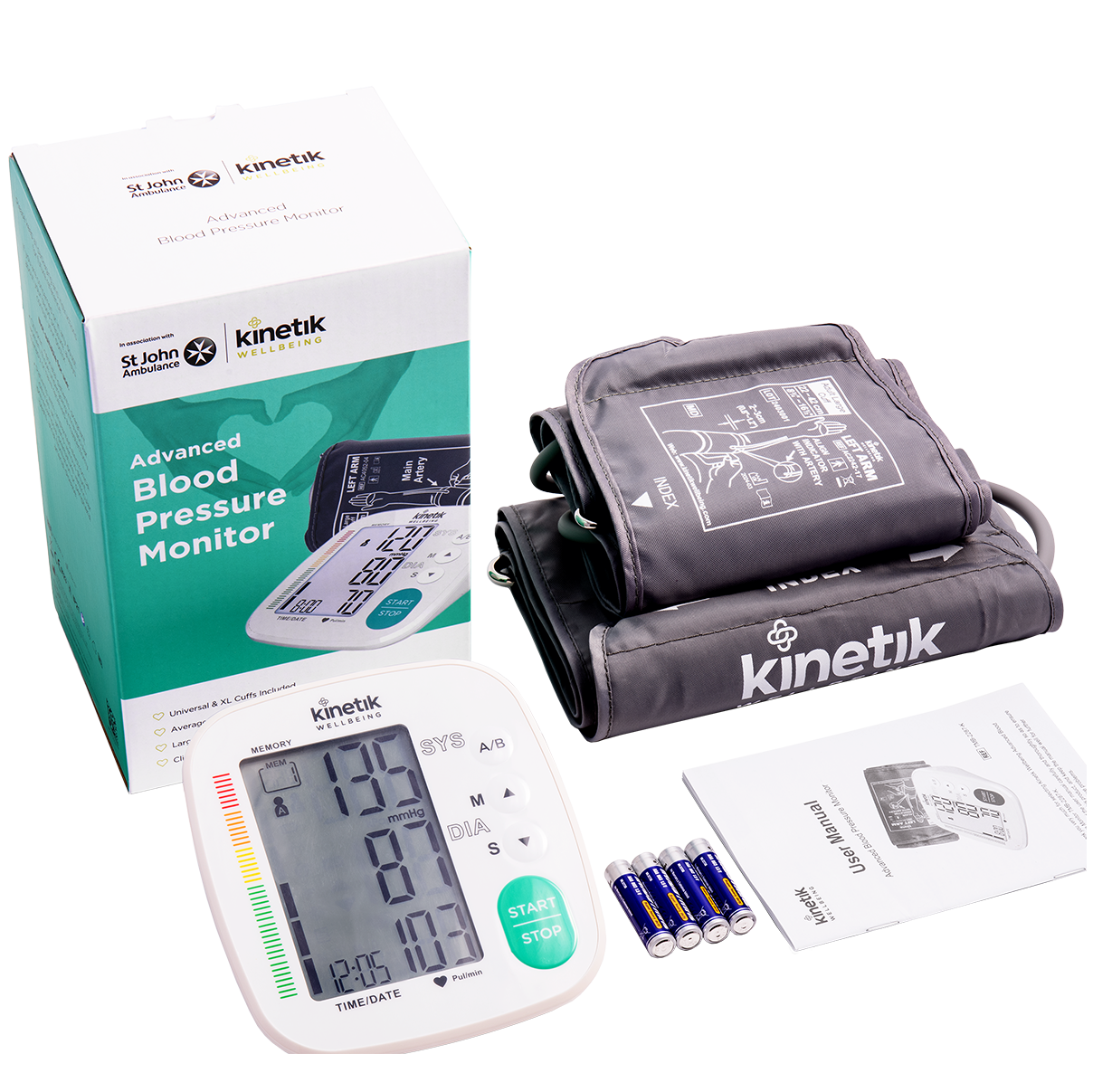 Advanced Blood Pressure Monitor w XL Cuff