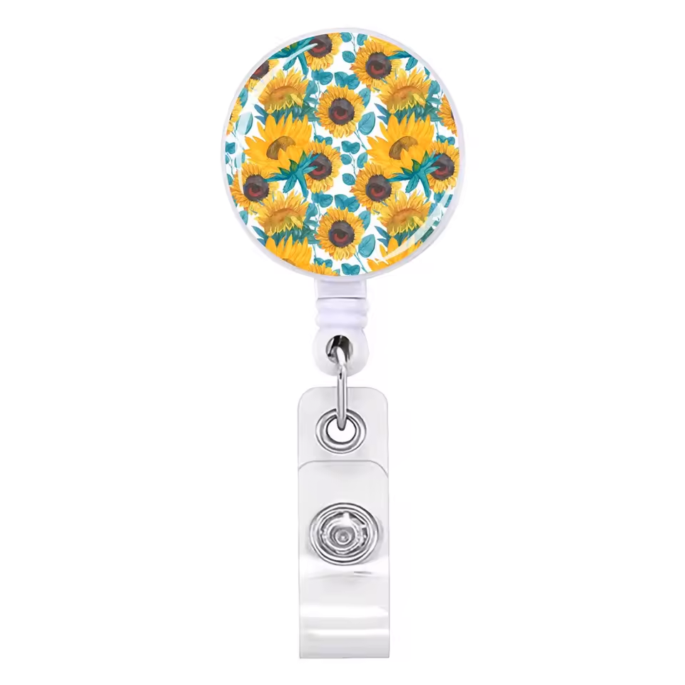 Floral Retractable Badge Reel - Various Styles