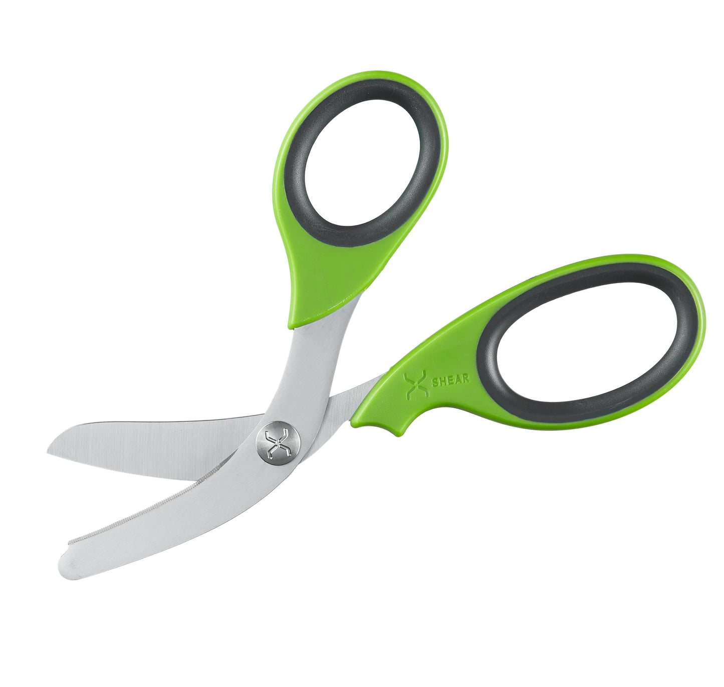 XShear 7.5“ Trauma Shears, Stainless blade Green/Gray Handles