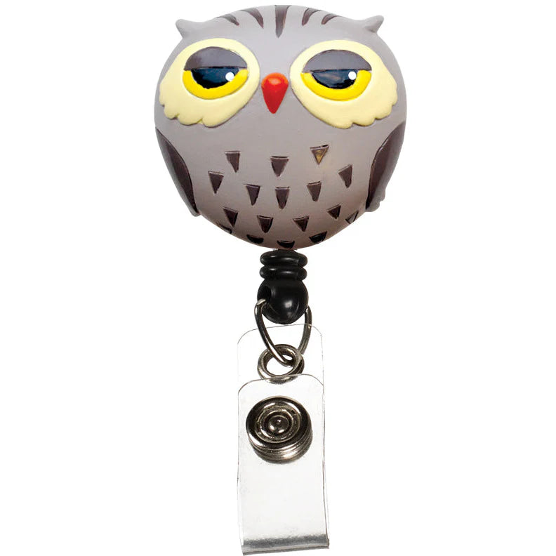 Deluxe Retractable ID Holder - Owl