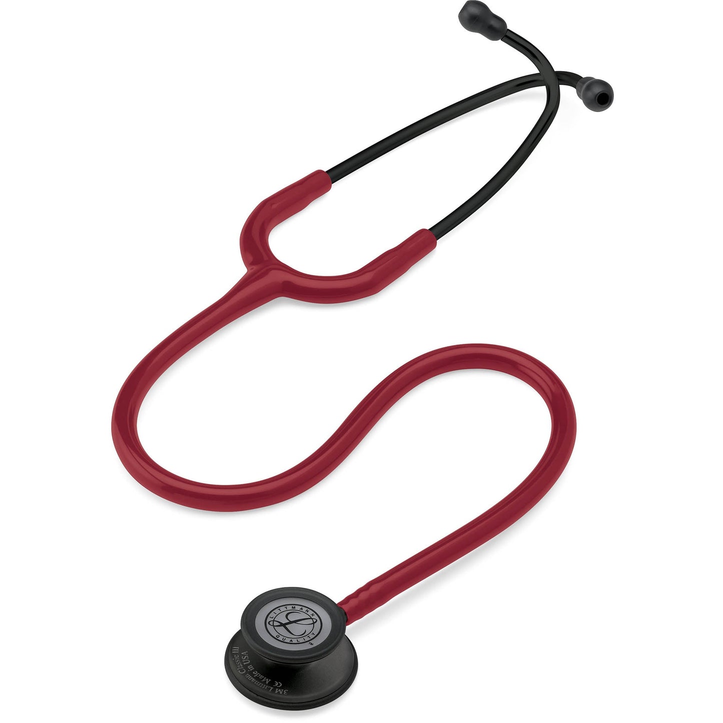 Littmann Classic III Stethoscope: Black and Burgundy 5868