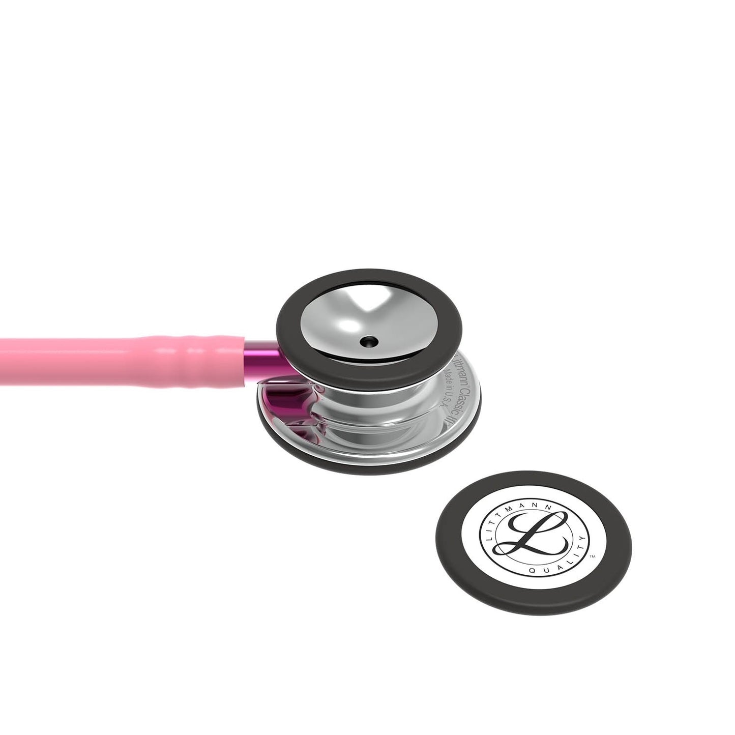 Littmann Classic III Monitoring Stethoscope: Mirror & Pearl Pink - Pink Stem 5962