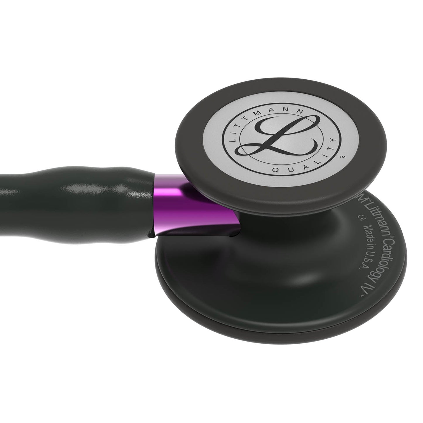 Littmann Cardiology IV Diagnostic Stethoscope: Black & Black - Violet Stem 6203