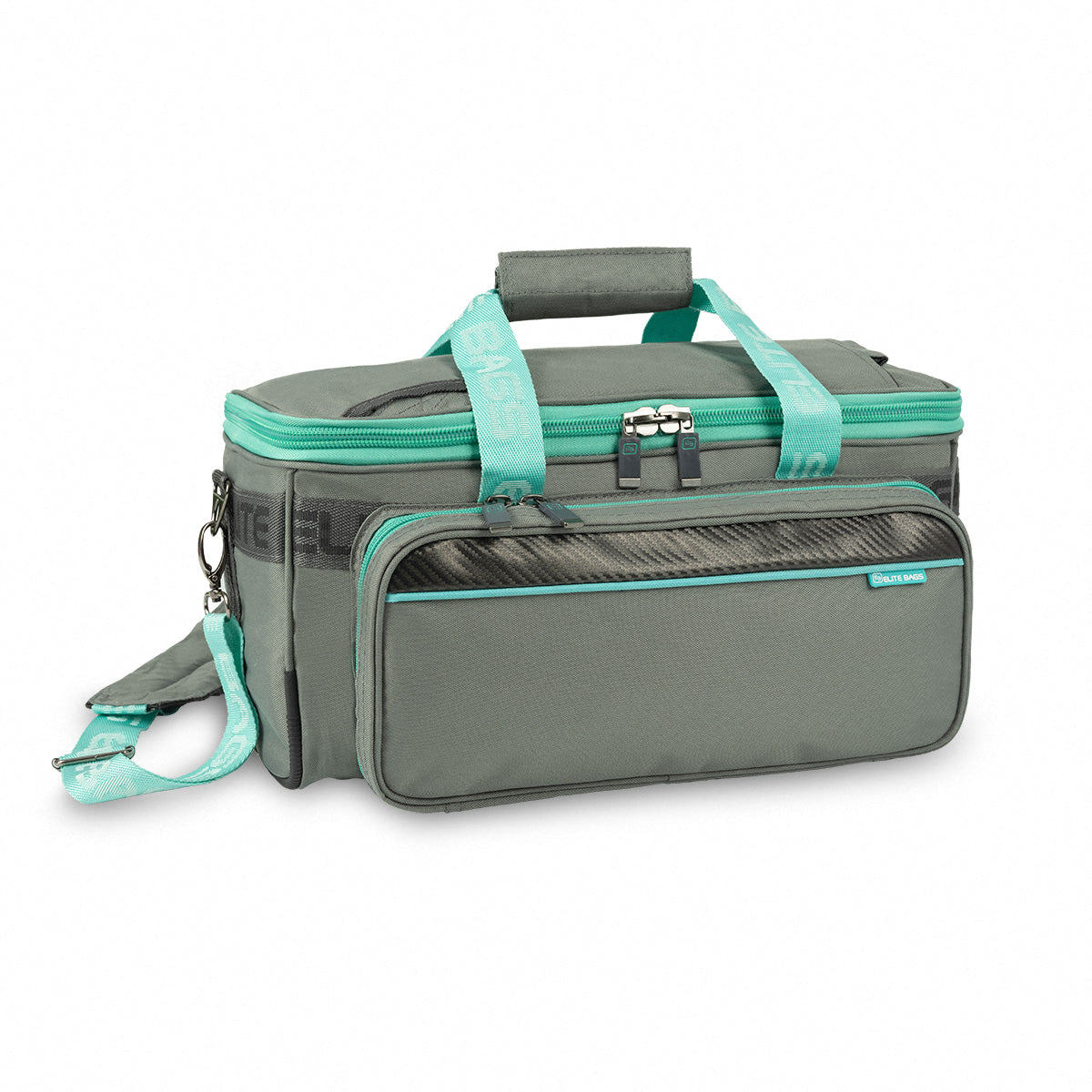 Elite Lightweight Medical Bag - Grey and Aqua