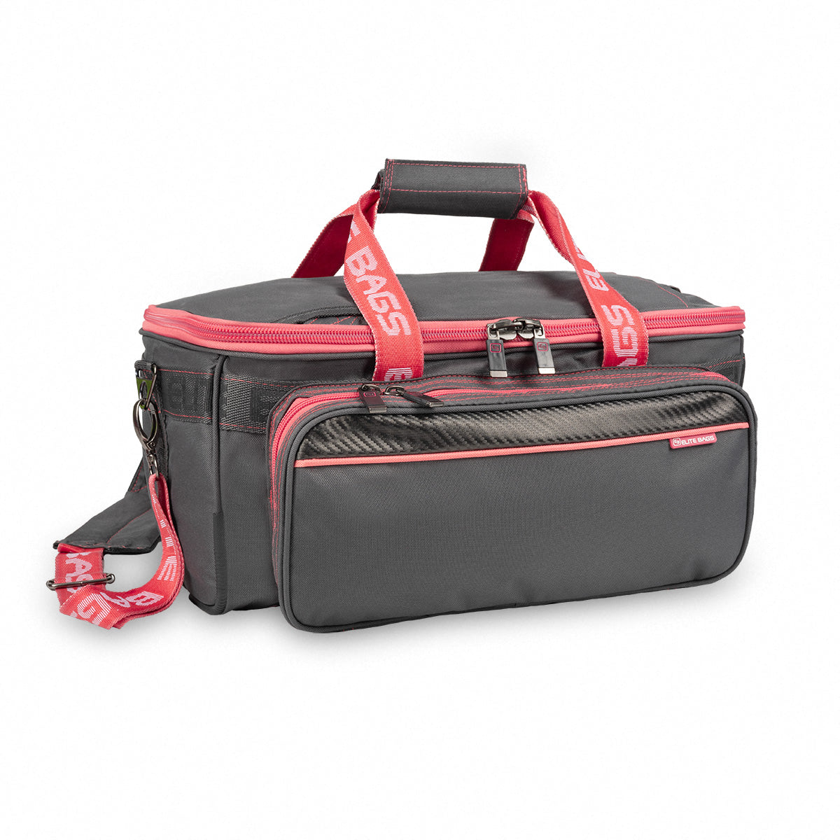 Elite Lightweight Medical Bag - Grey and Salmon pink