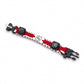 WRIST'S Rescue Fluorescent Bracelet - Paracord - Red & White