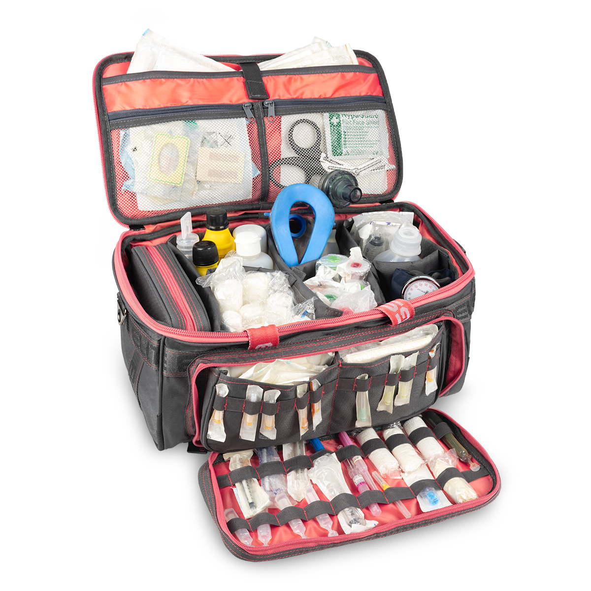 Elite Lightweight Medical Bag - Grey and Salmon pink