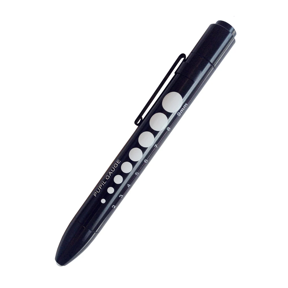 Soft LED Pupil Gauge Penlight Black