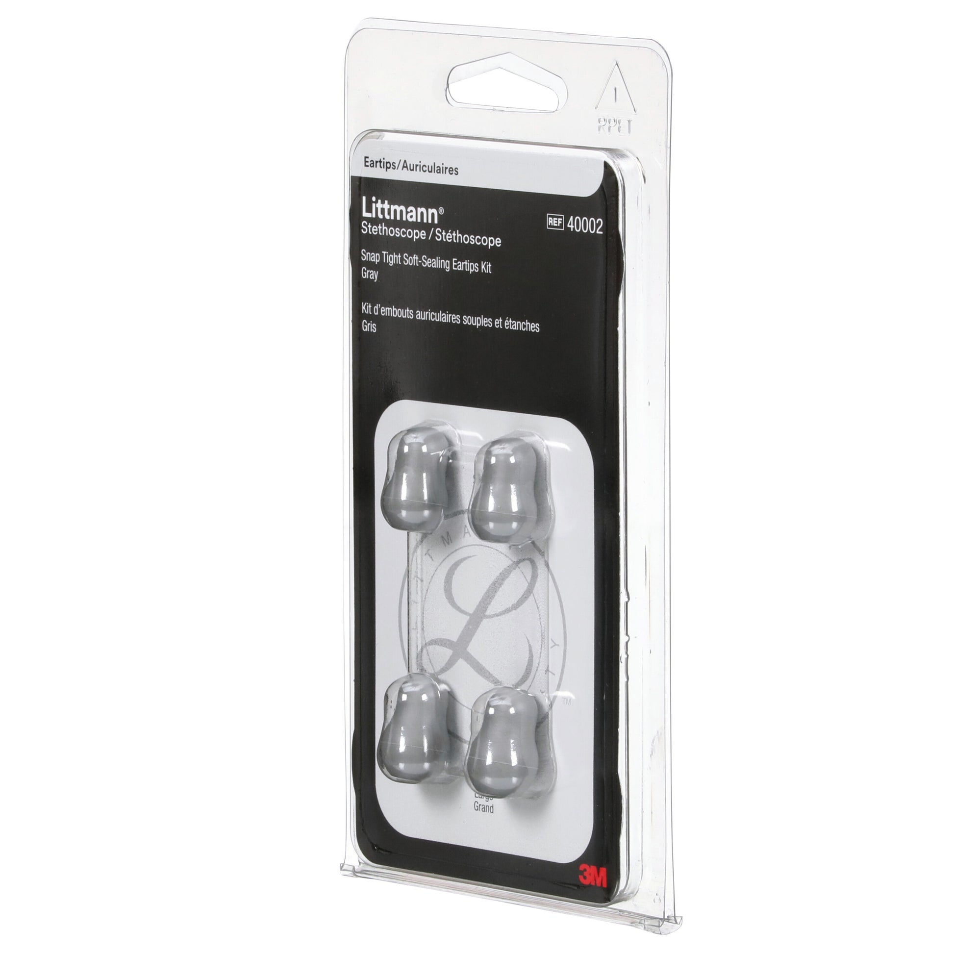 3M Littmann Snap Tight Soft-Sealing Eartips, Grey Small & Large - Littmann Stethoscopes