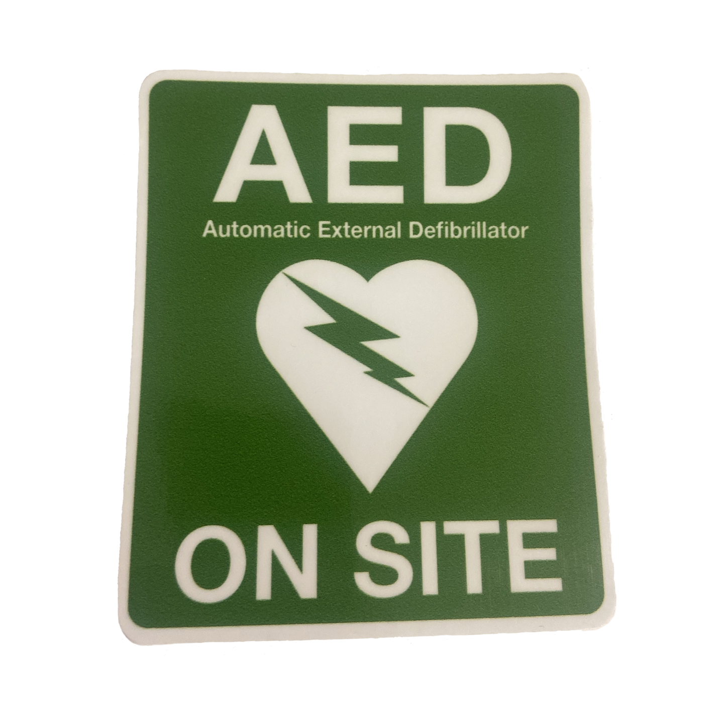Aed Machine Sticker Cardiact AED On Site Sticker 10 x 12cm