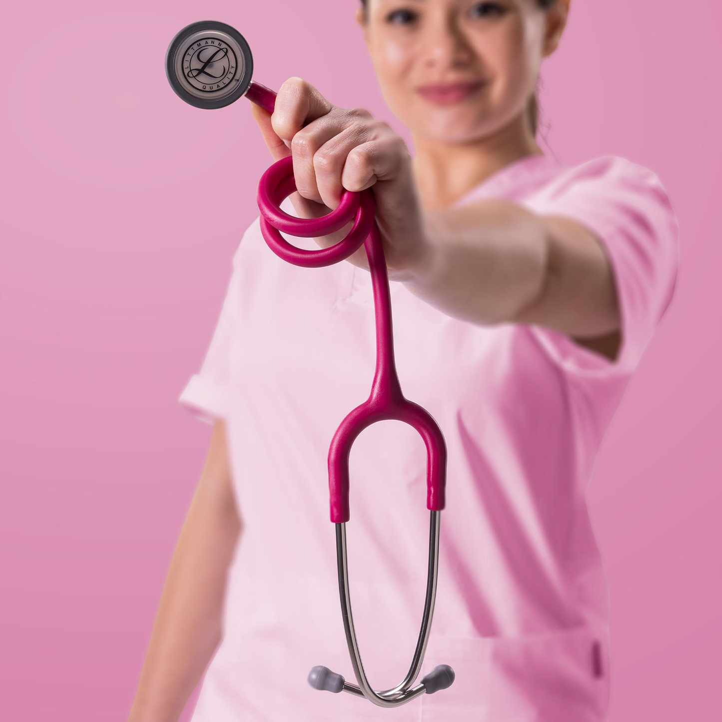 Littmann Classic III Monitoring Stethoscope: Satin Raspberry Tube 5648C