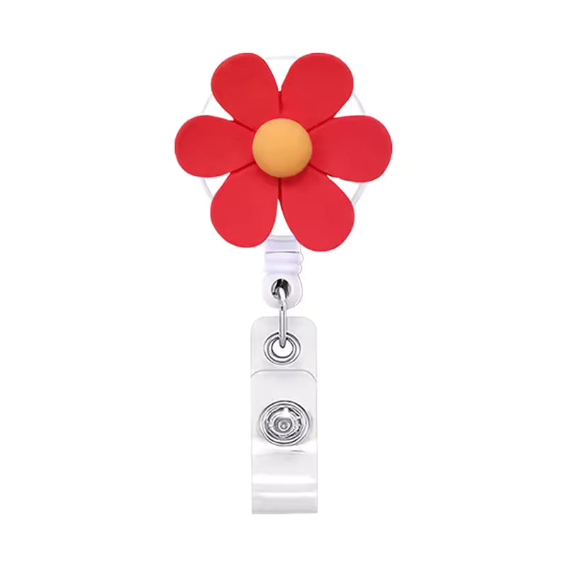 Retractable Flower Badge Reel