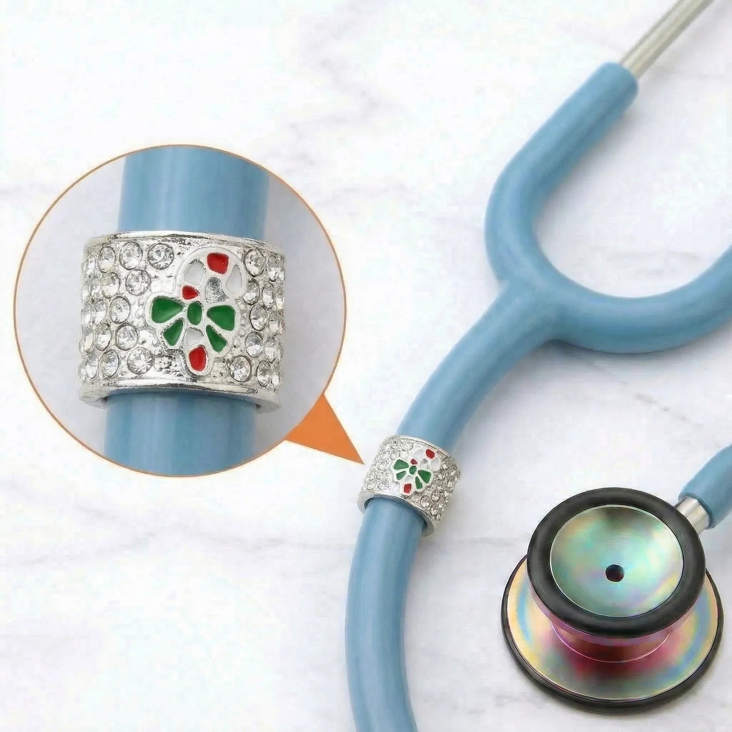 CharMED Stethoscope Charm -  Candy Cane