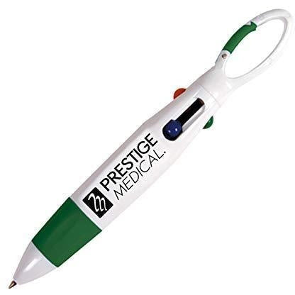 4-Color Carabiner Pen Green