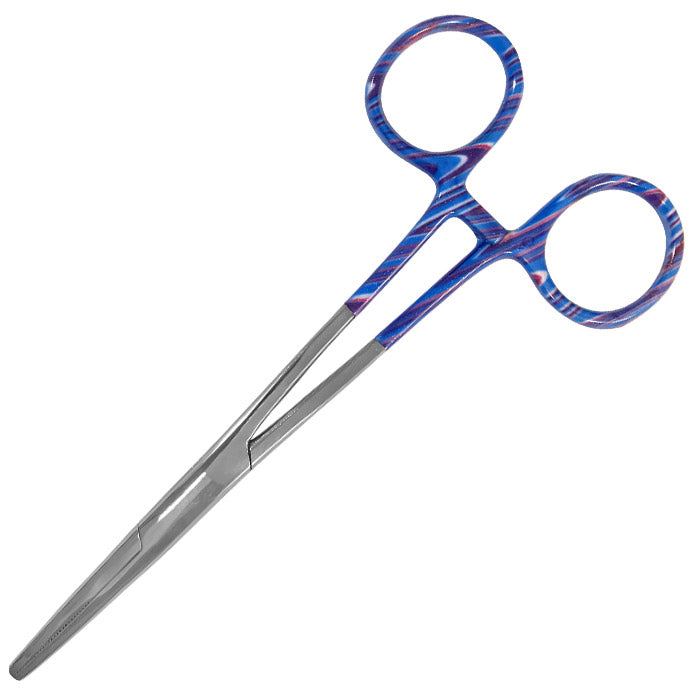 5.5" ColorMate™ Kelly Forceps Candy Swirls Blue