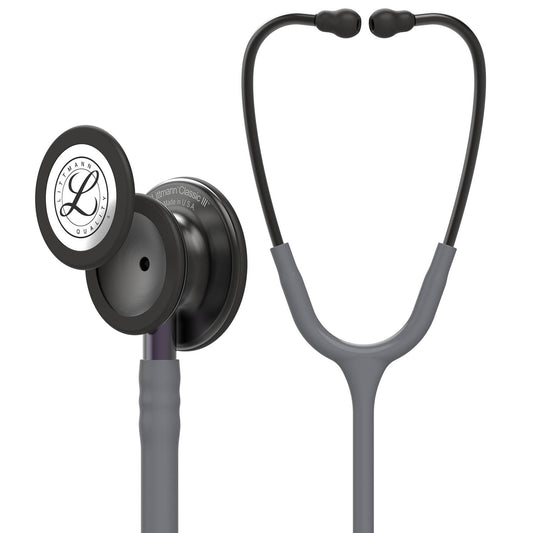 Littmann Classic III Monitoring Stethoscope: Smoke & Gray - Violet Stem 5873