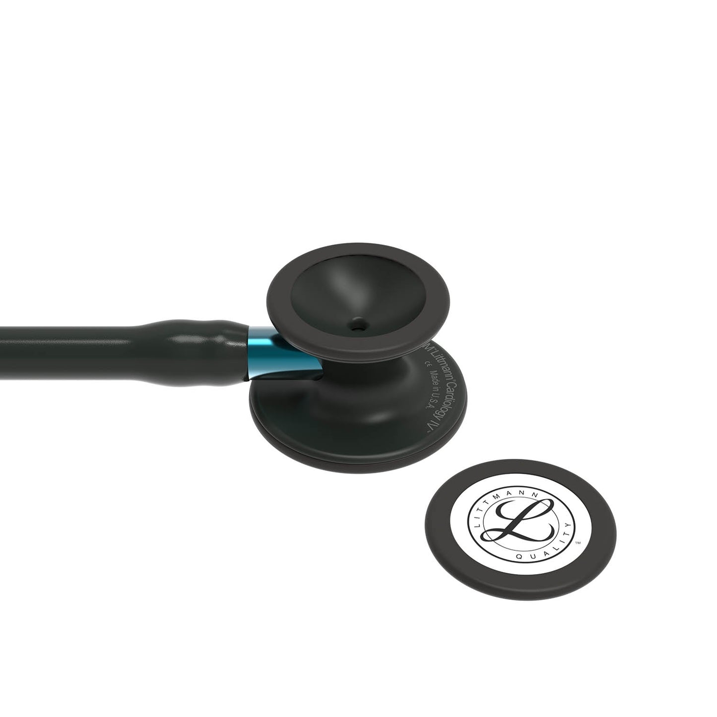 Littmann Cardiology IV Diagnostic Stethoscope: Black & Black - Blue Stem 6201