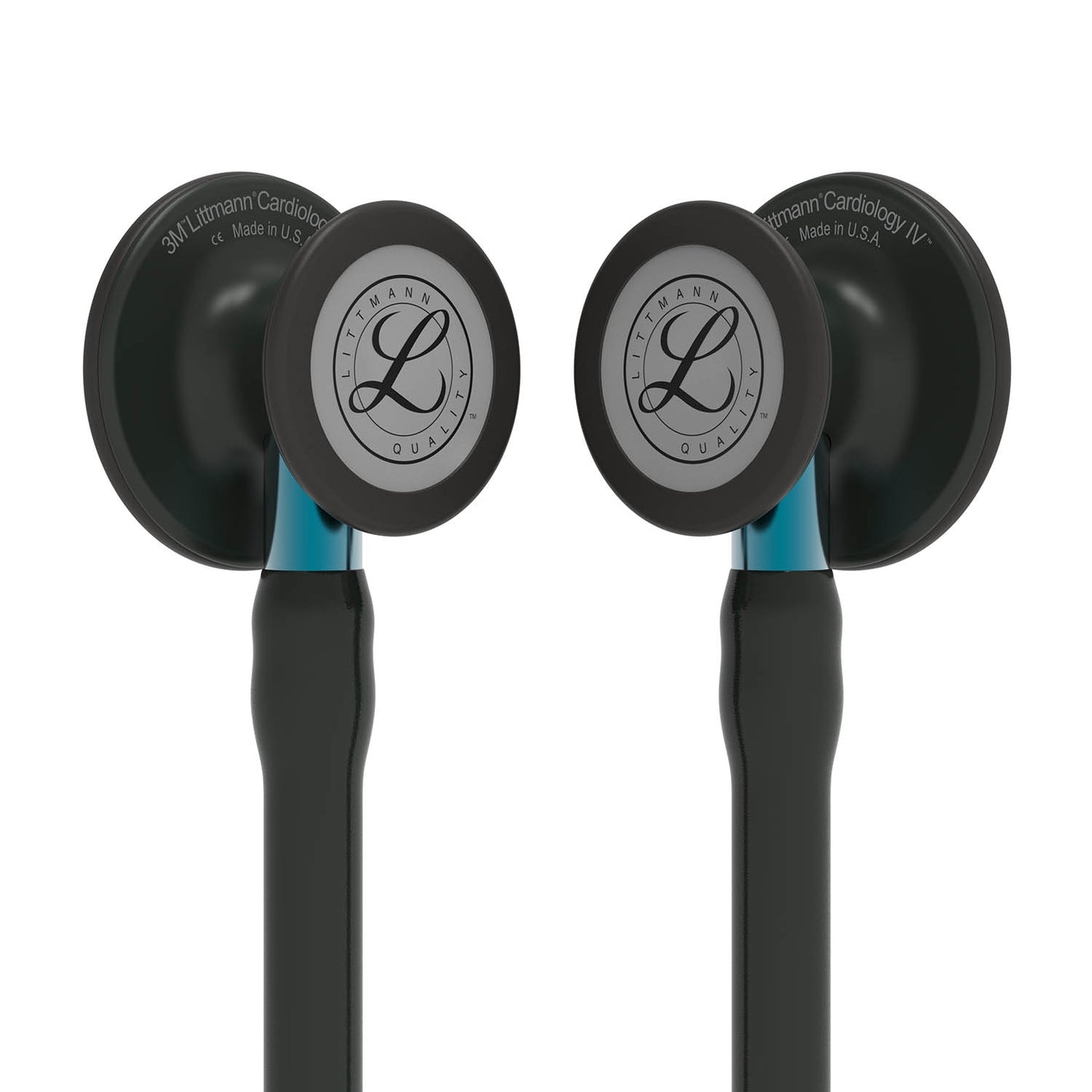 Littmann Cardiology IV Diagnostic Stethoscope: Black & Black - Blue Stem 6201