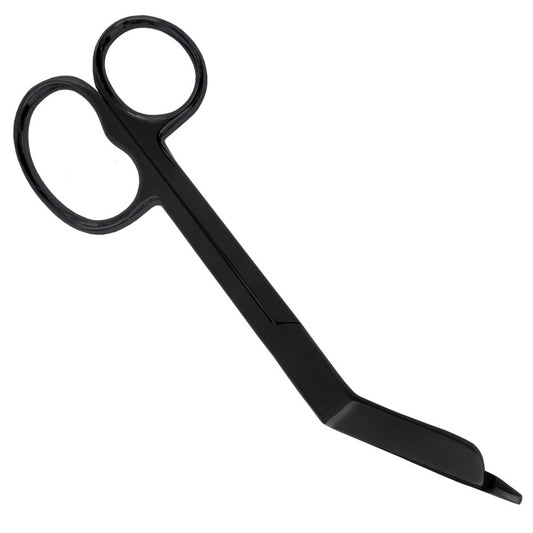 7.25" Bandage Scissor with One Large Ring - Stealth Edition