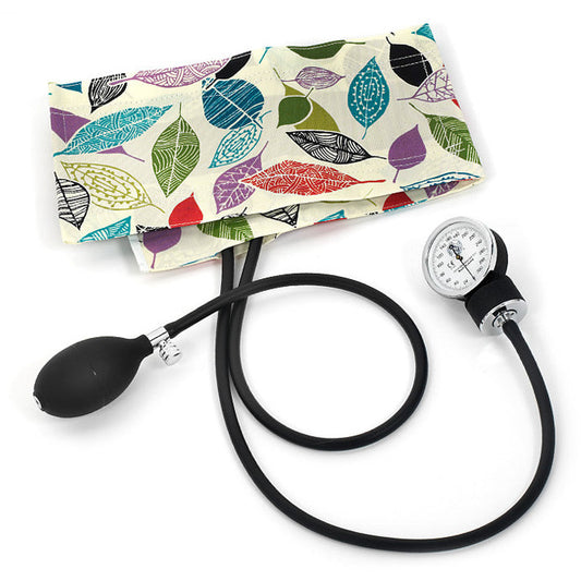 Premium Adult Aneroid Sphygmomanometer- Leaves Cream