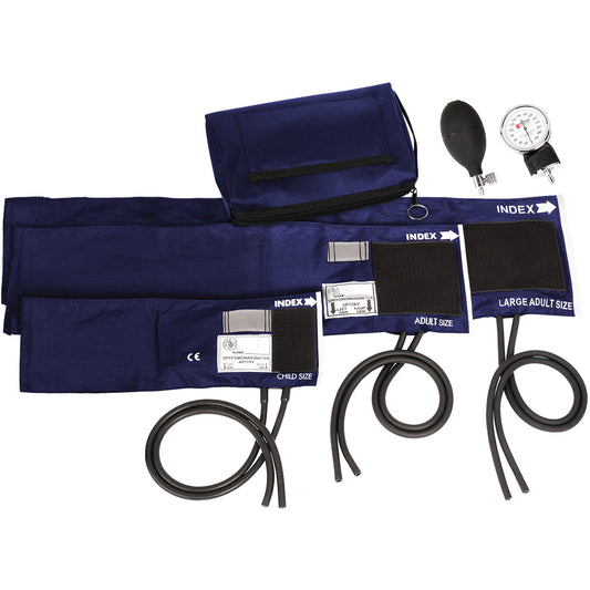 3-in-1 Aneroid Sphygmomanometer Set with Carry Case Navy