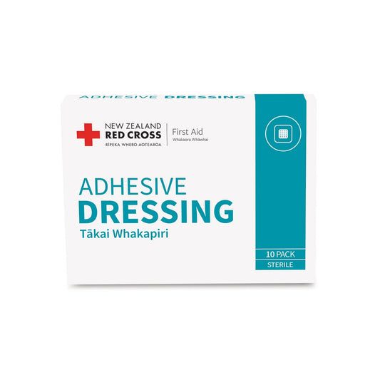 Red Cross Adhesive Dressing Pads 5cm x 7.5cm Box of 10
