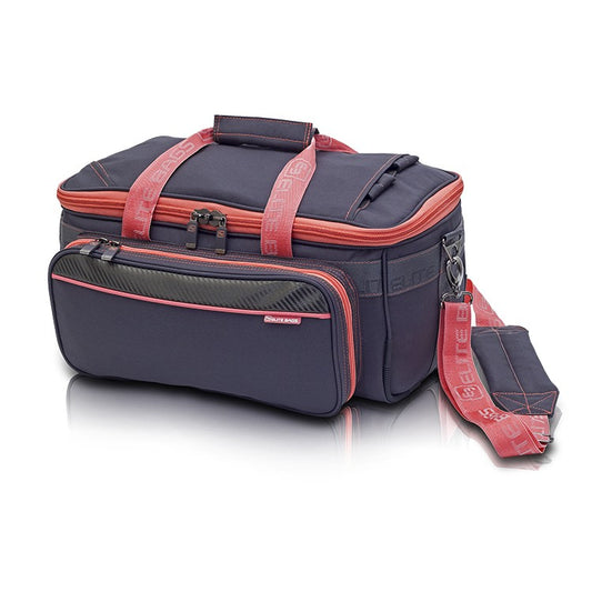 Elite Lightweight Medical Bag - Grey and Salmon pink