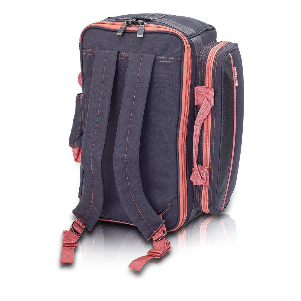 Elite Lightweight Medical Bag - Grey and Salmon pink