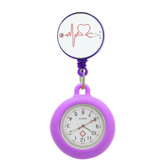 Nurses Fob Watch - Purple Heart