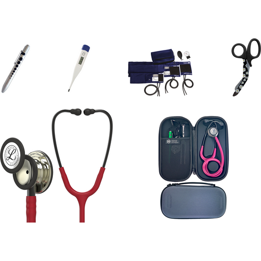 Advanced Nurses Kit - Littmann Classic III Stethoscope 5861, 5864 Or 5863 Sphyg, Thermometer, Scissors and More!